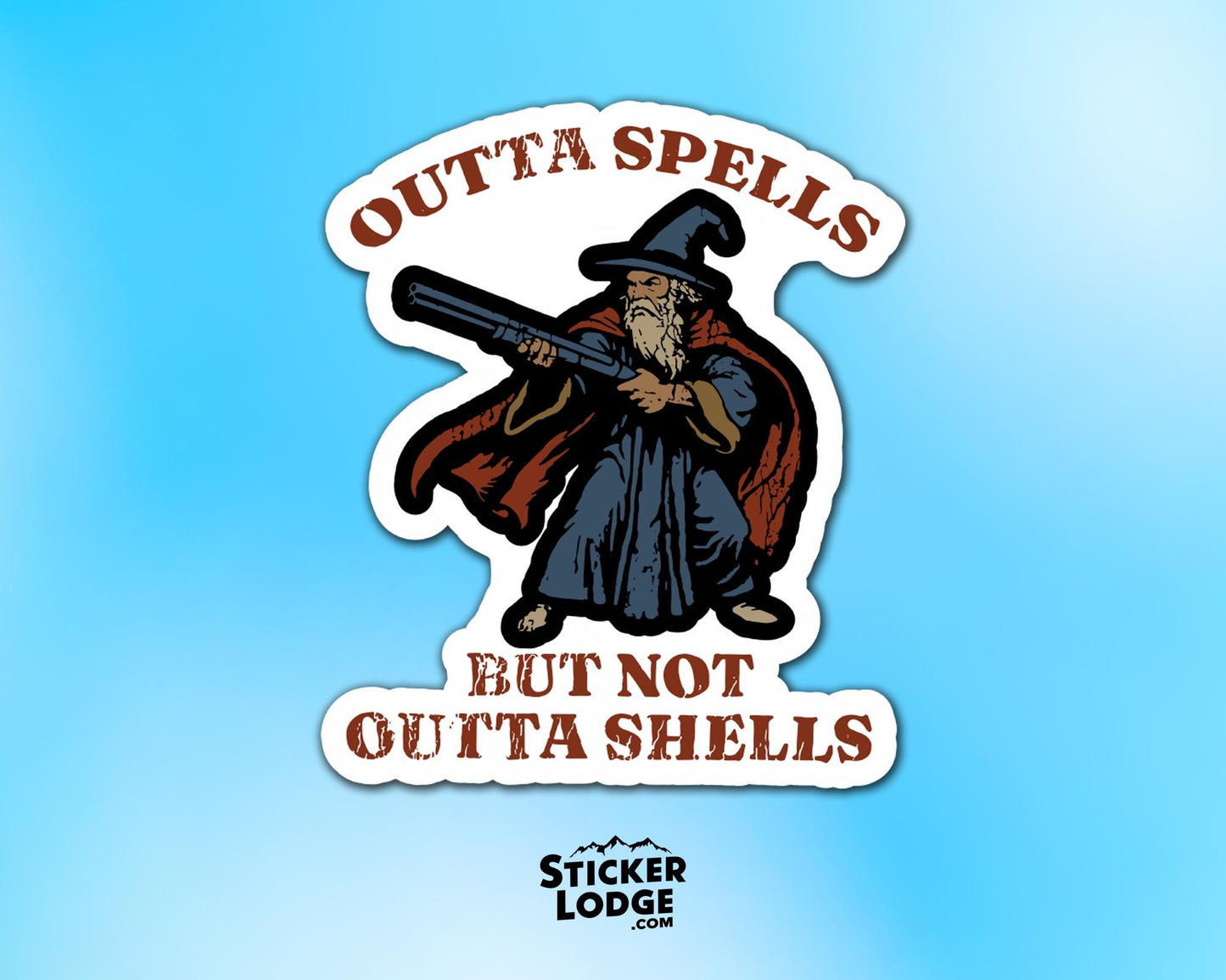 Outta Spells But Not Outta Shells Vinyl Sticker | Sticker Lodge