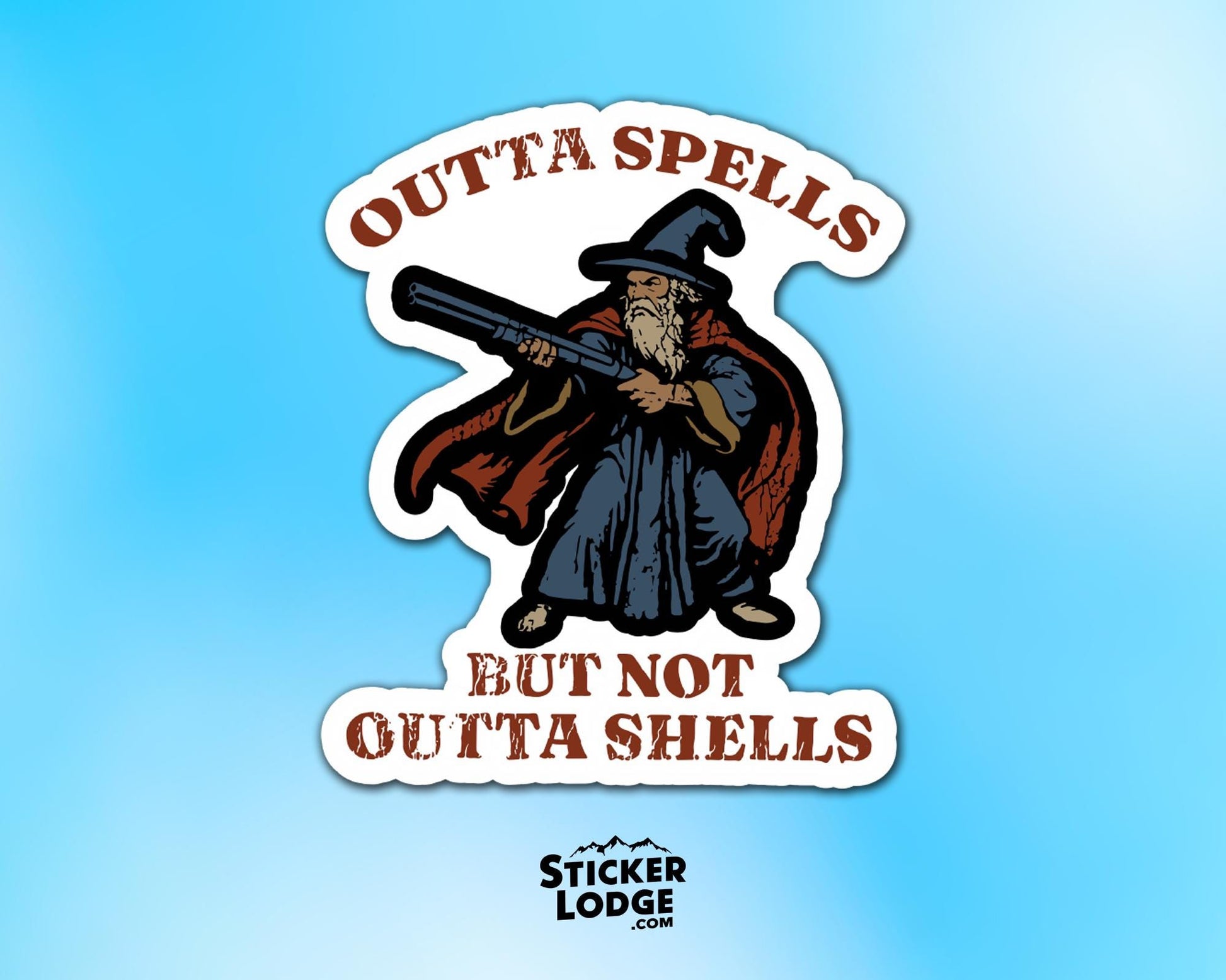 Outta Spells But Not Outta Shells Vinyl Sticker | Sticker Lodge