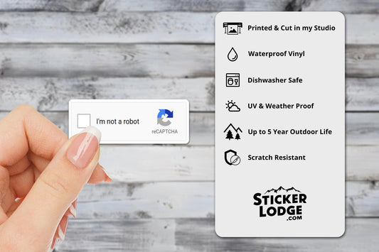 I'm Not a Robot Vinyl Sticker | Sticker Lodge