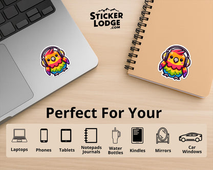 Kawaii Parrot Vinyl Sticker | Sticker Lodge