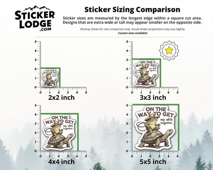 On The Way To Get My Shit Together Vinyl Sticker | Sticker Lodge