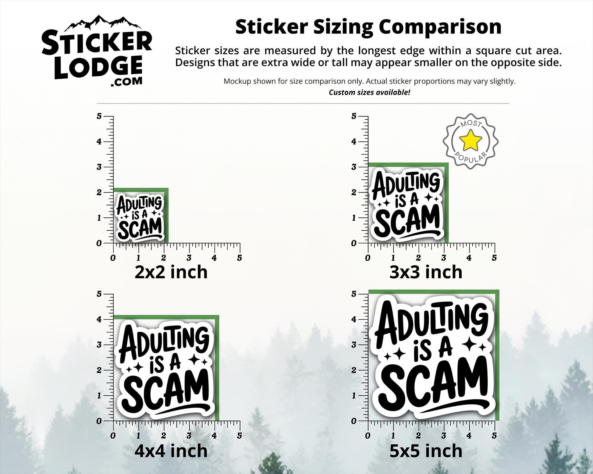 Adulting Is A Scam Vinyl Sticker | Sticker Lodge