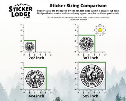 Official Bigfoot Research Team Vinyl Sticker | Sticker Lodge