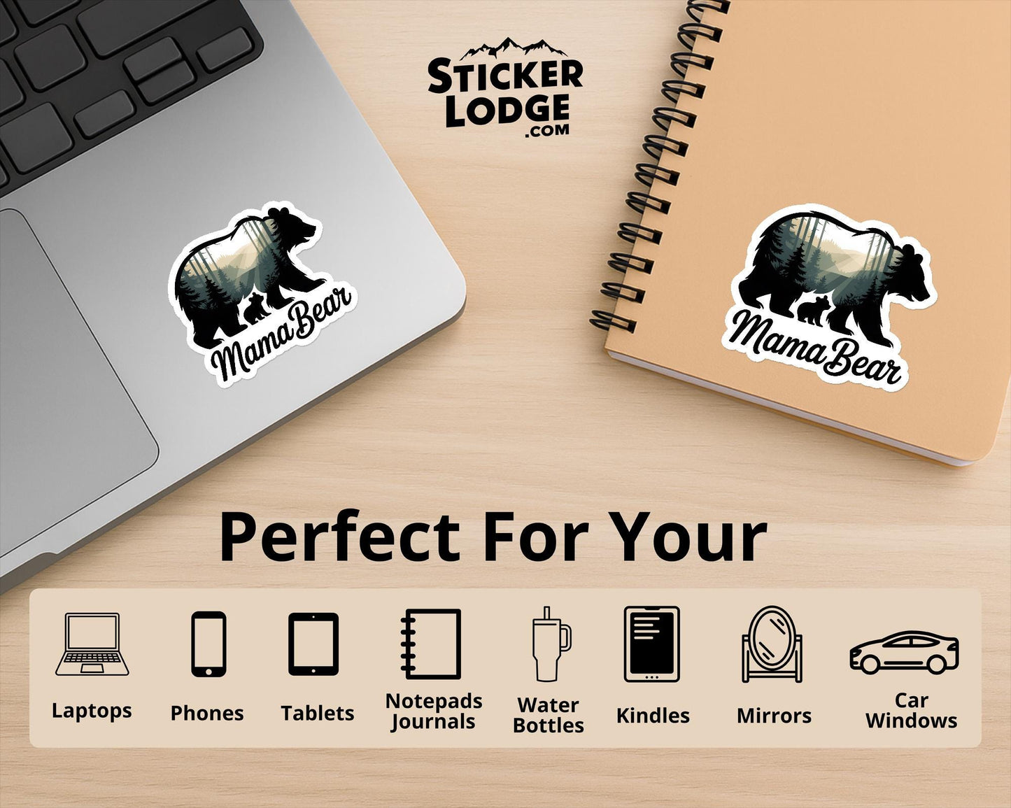 Mama Bear Vinyl Sticker | Sticker Lodge