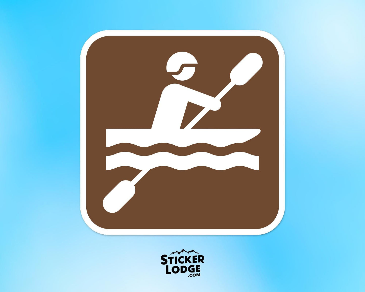 Kayaking National Park Symbol Vinyl Sticker | Sticker Lodge