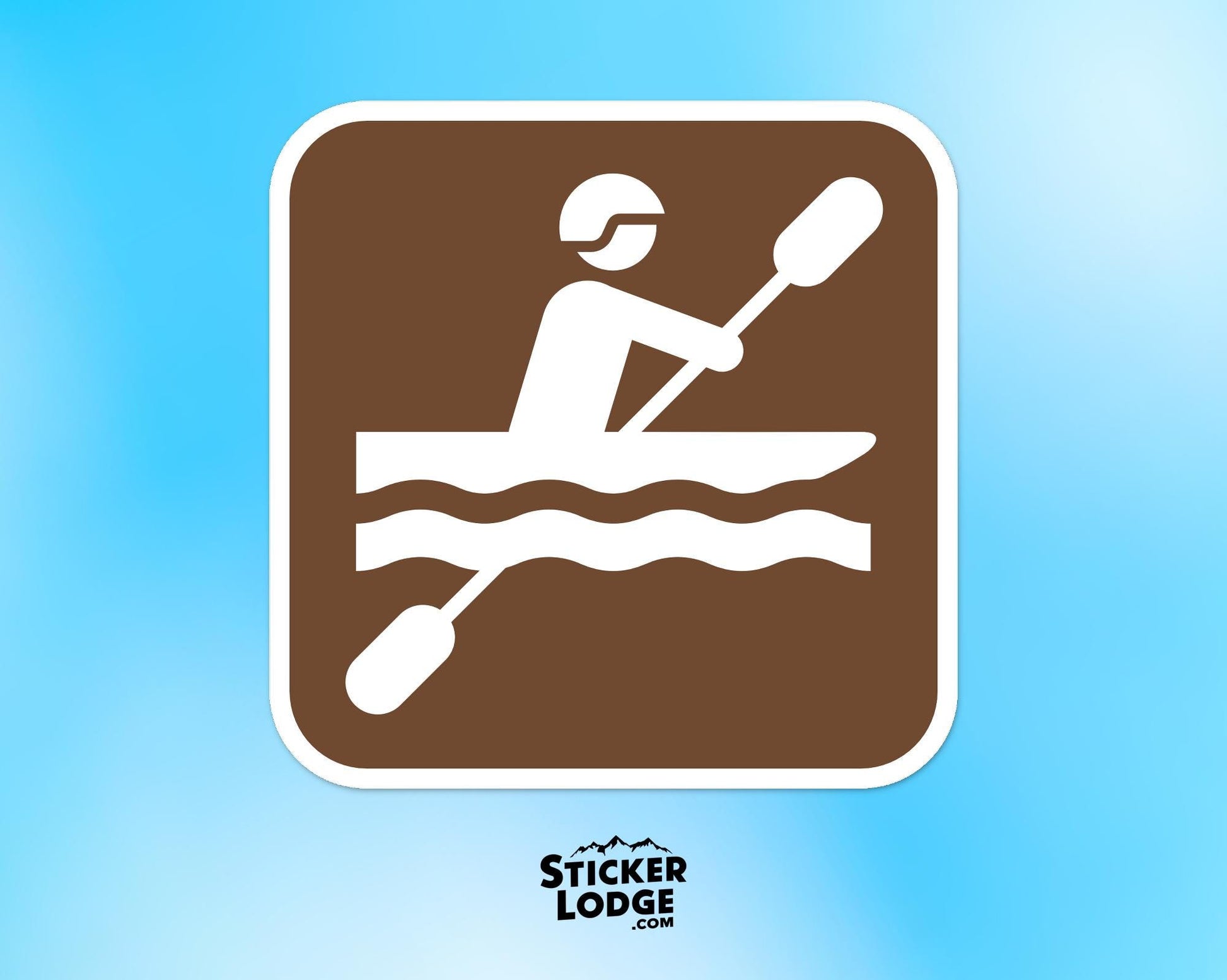 Kayaking National Park Symbol Vinyl Sticker | Sticker Lodge