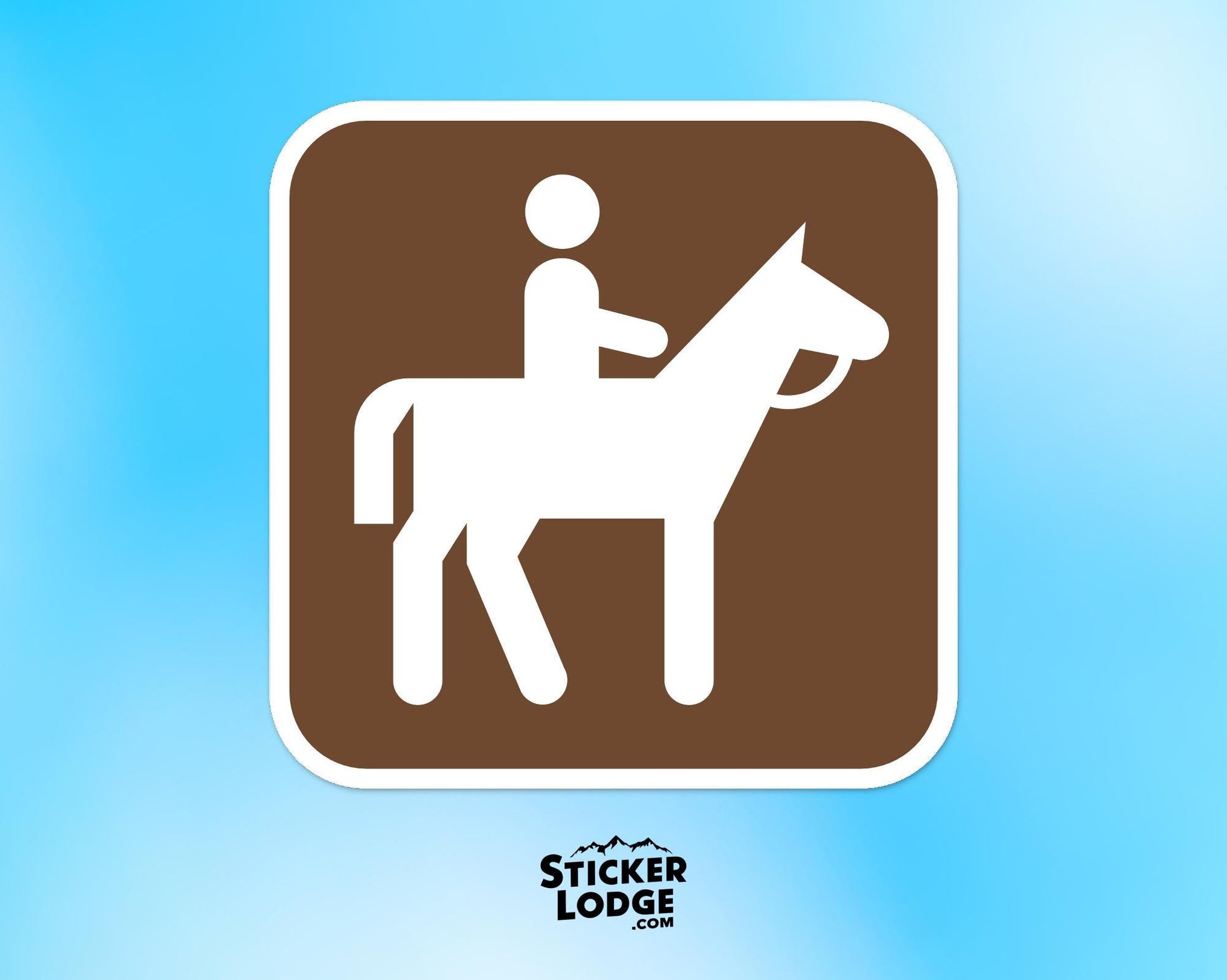 NPS Horseback Riding Icon Vinyl Sticker | Sticker Lodge