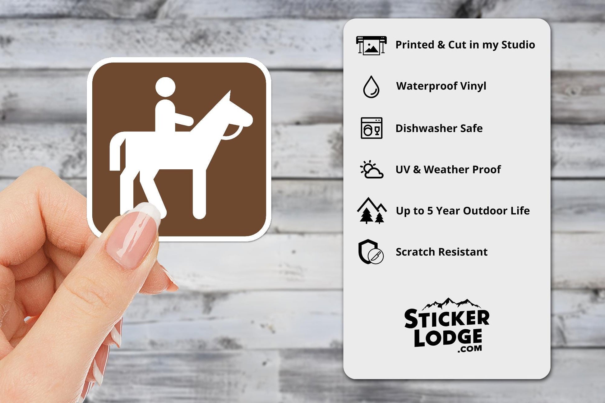 NPS Horseback Riding Icon Vinyl Sticker | Sticker Lodge
