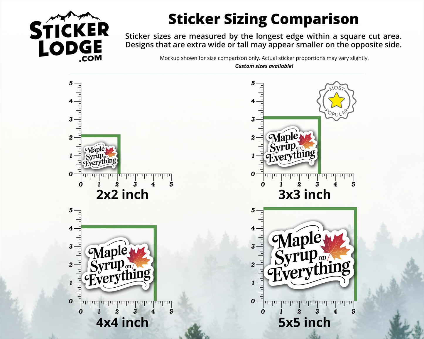 Maple Syrup on Everything Vinyl Sticker | Sticker Lodge