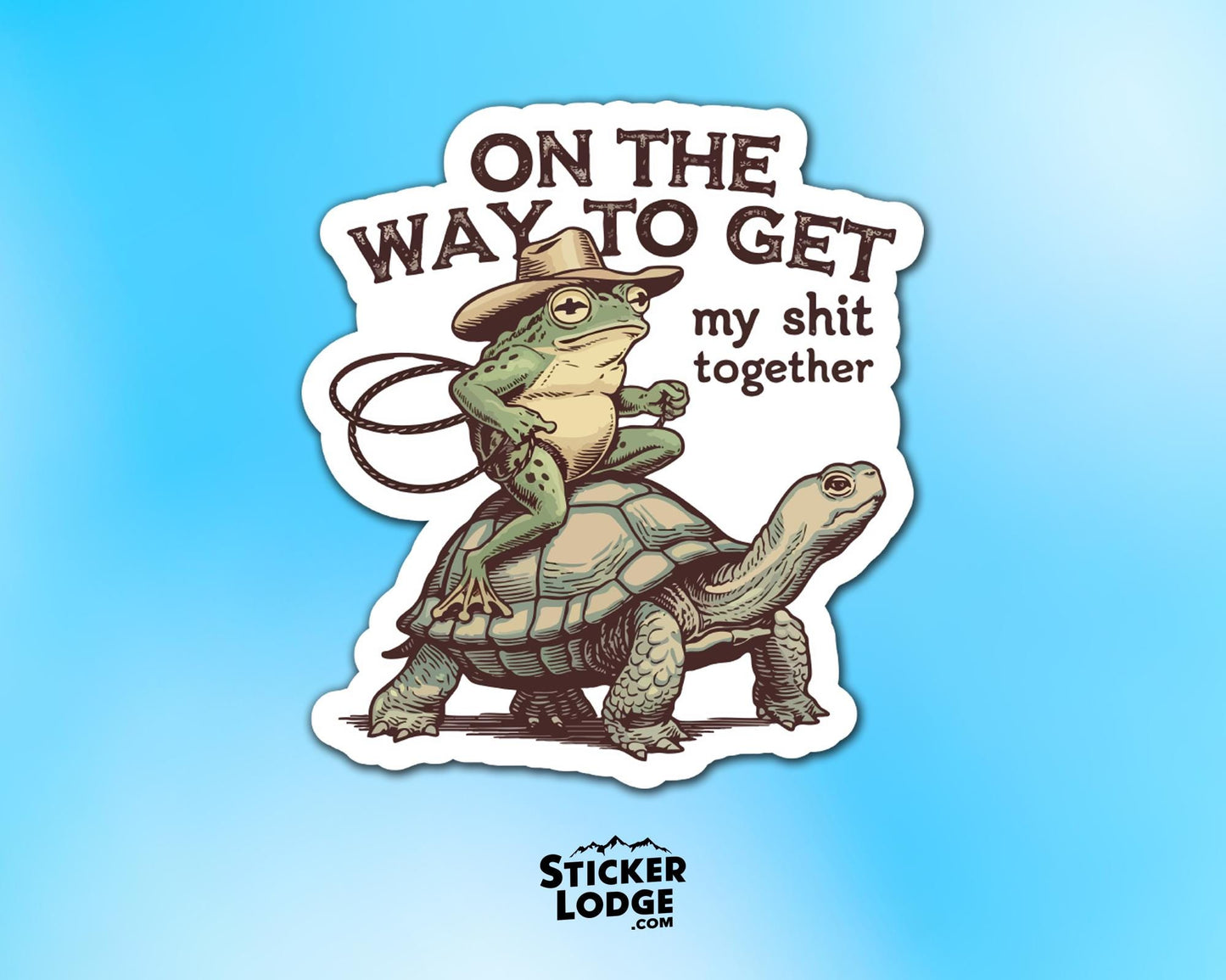 On The Way To Get My Shit Together Vinyl Sticker | Sticker Lodge