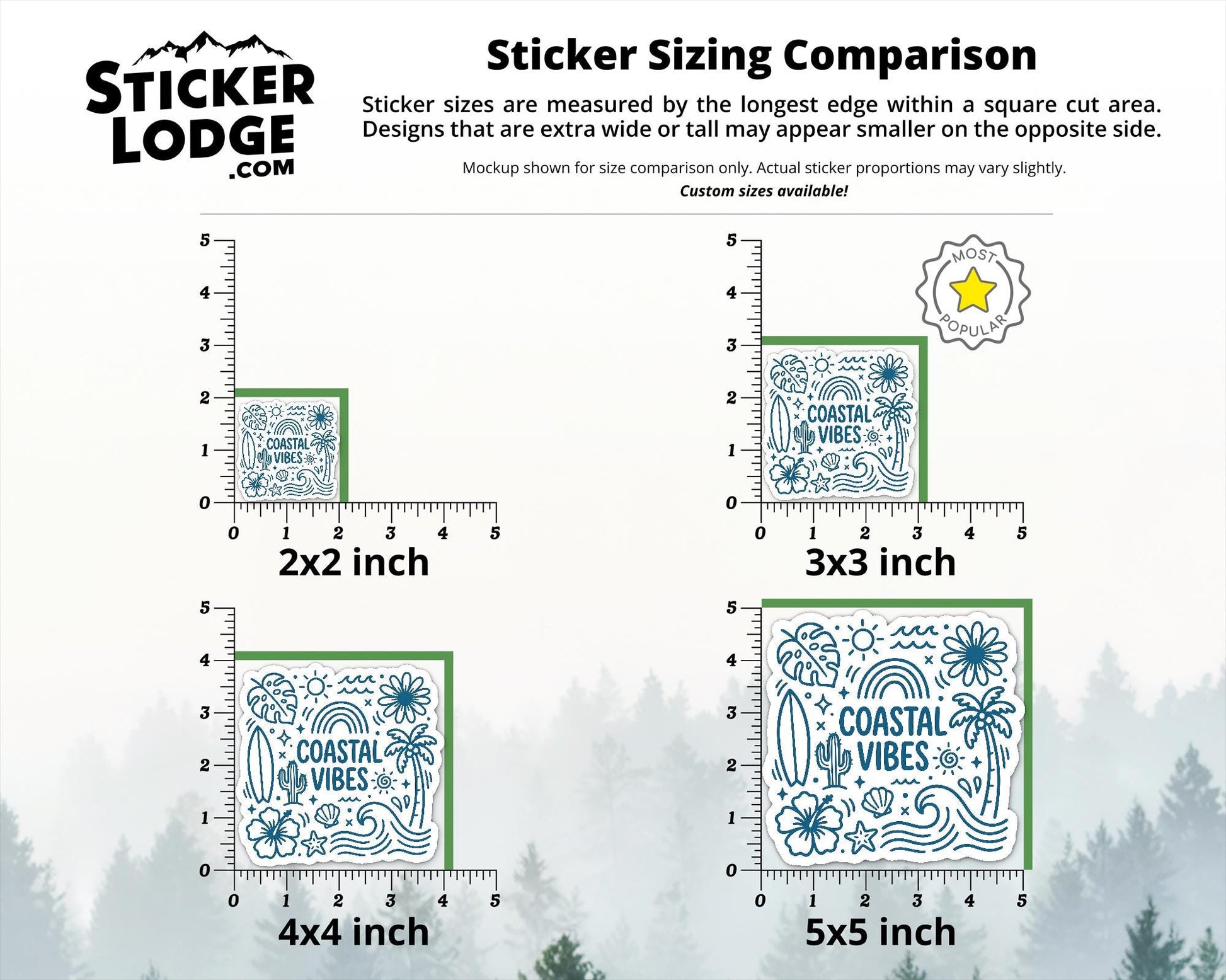 Coastal Vibes Vinyl Sticker | Sticker Lodge
