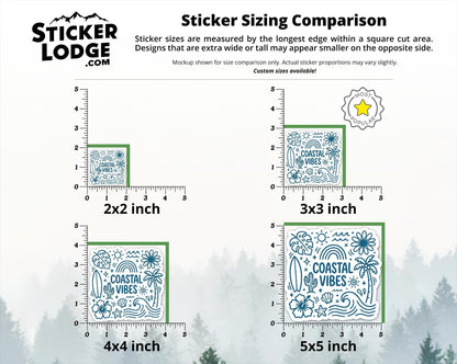 Coastal Vibes Vinyl Sticker | Sticker Lodge