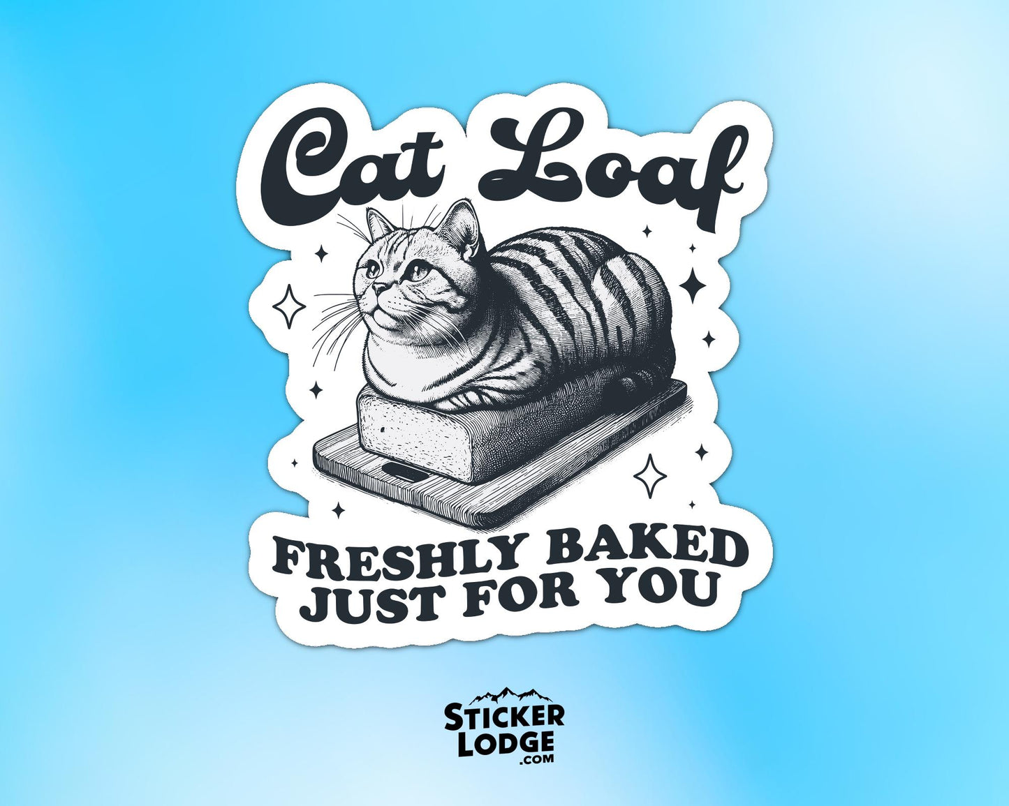 Cat Loaf Vinyl Sticker | Sticker Lodge