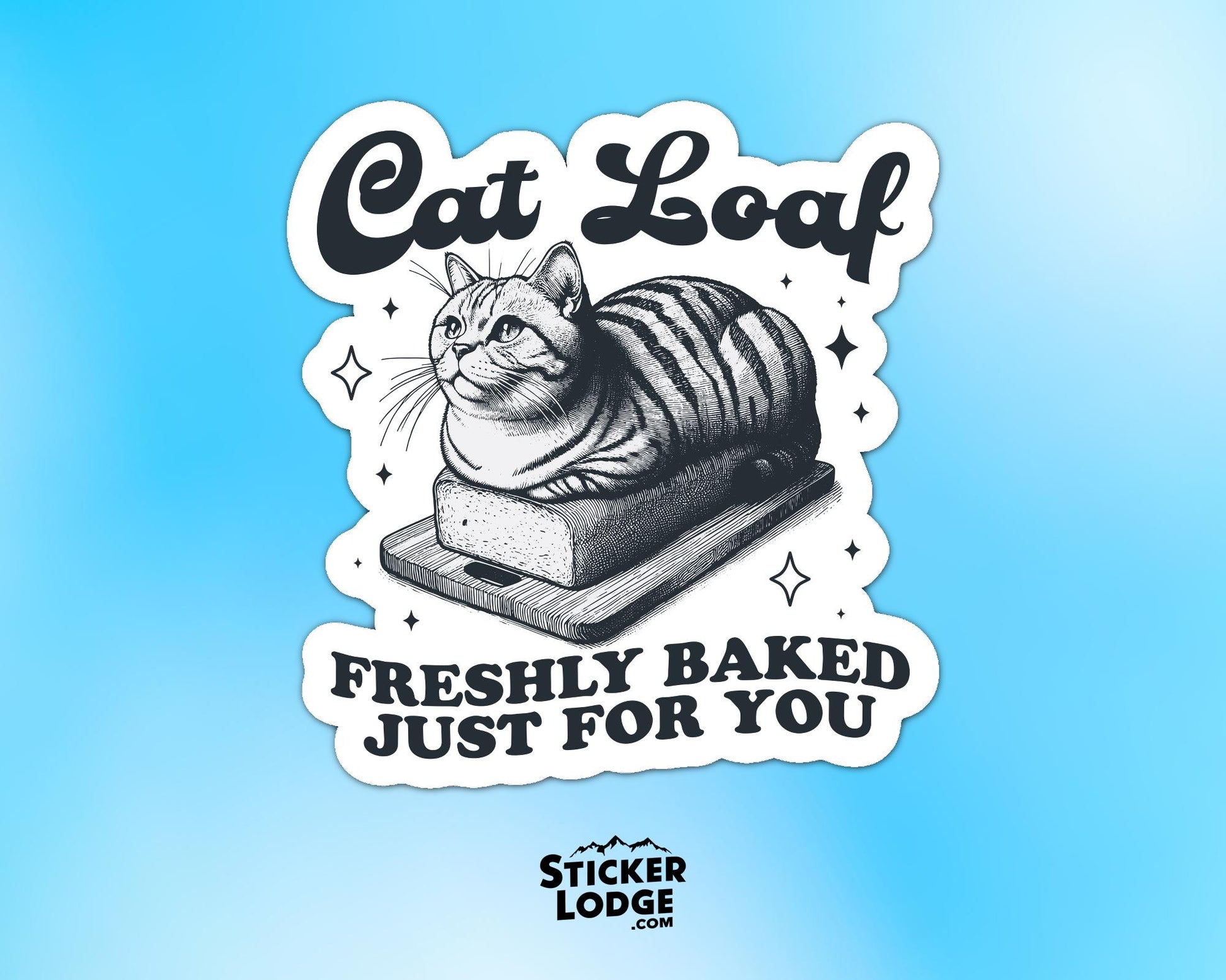Cat Loaf Vinyl Sticker | Sticker Lodge