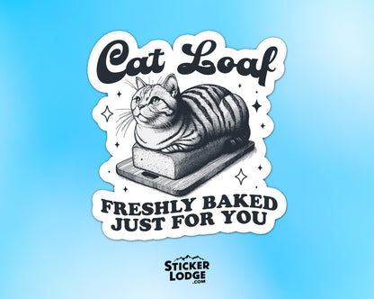 Cat Loaf Vinyl Sticker | Sticker Lodge