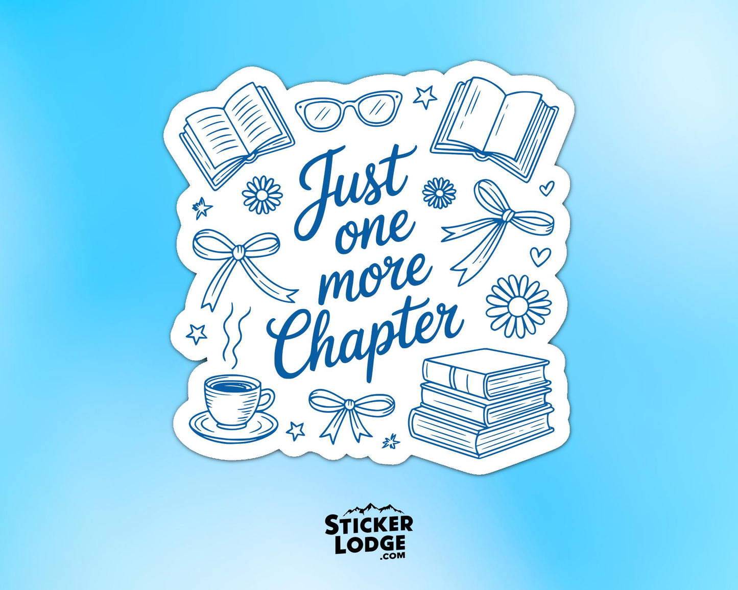Just One More Chapter Vinyl Sticker | Sticker Lodge