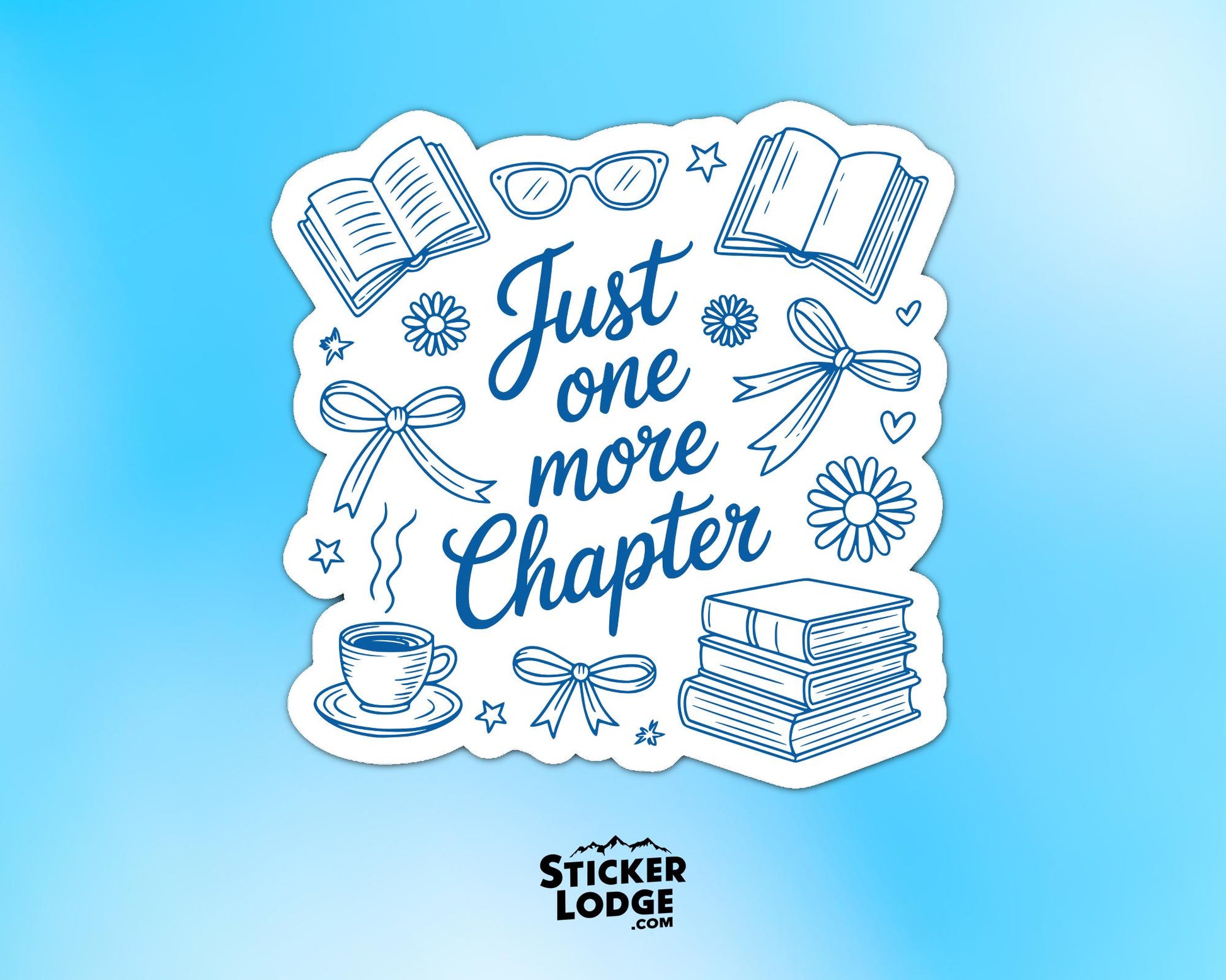 Just One More Chapter Vinyl Sticker | Sticker Lodge