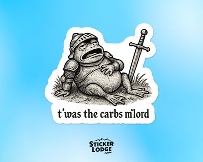 Twas The Carbs Mlord Vinyl Sticker | Sticker Lodge