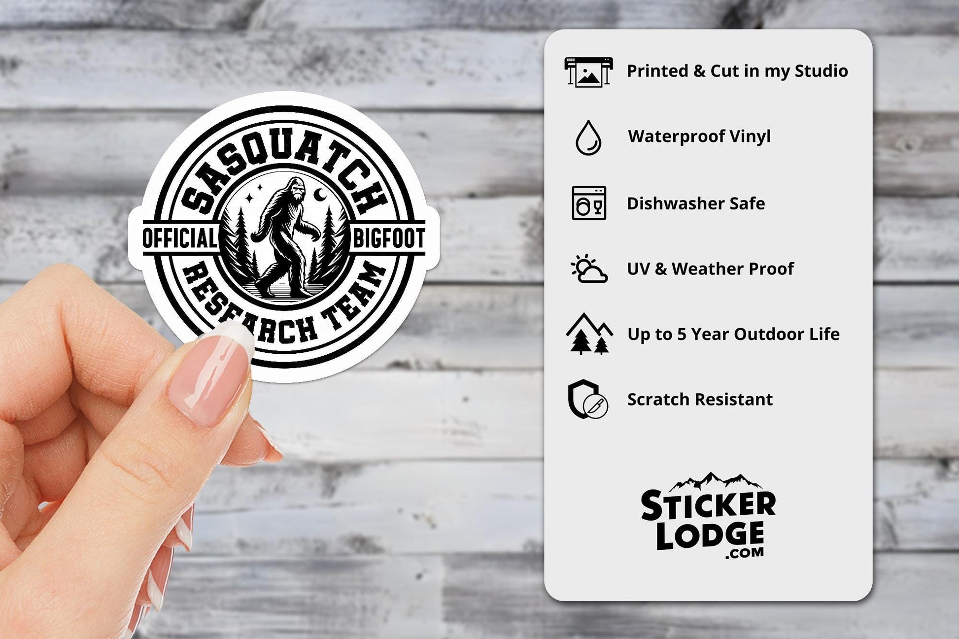 Official Bigfoot Research Team Vinyl Sticker | Sticker Lodge