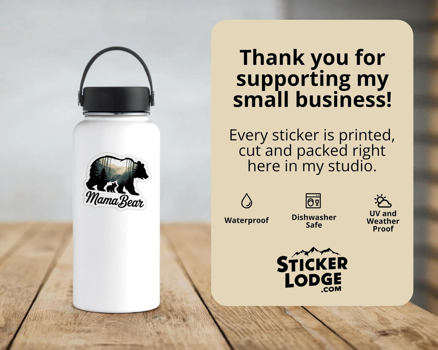 Mama Bear Vinyl Sticker | Sticker Lodge