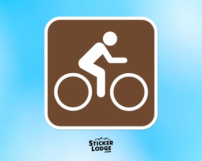 Bicycle Trail National Park Symbol Vinyl Sticker | Sticker Lodge