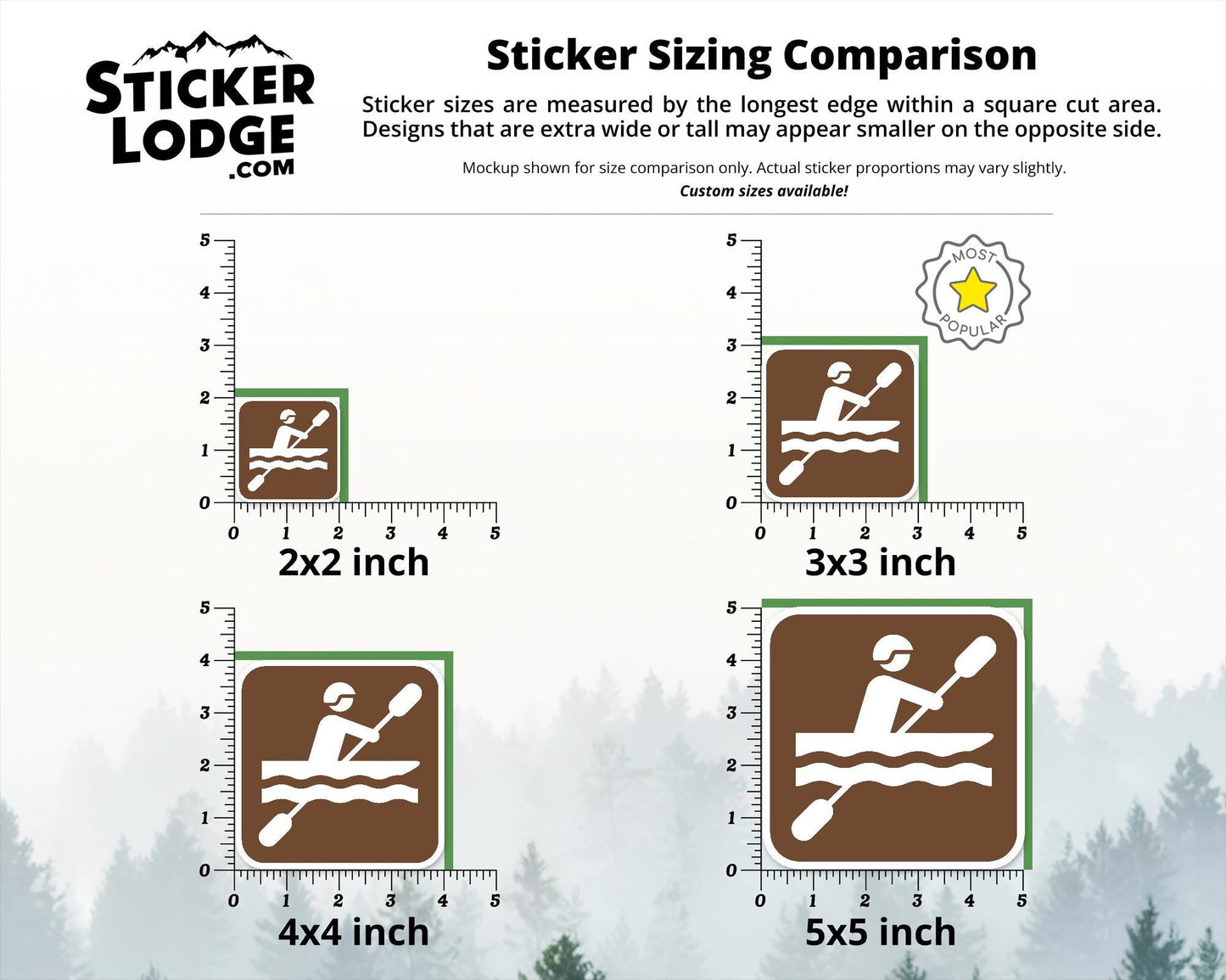 Kayaking National Park Symbol Vinyl Sticker | Sticker Lodge