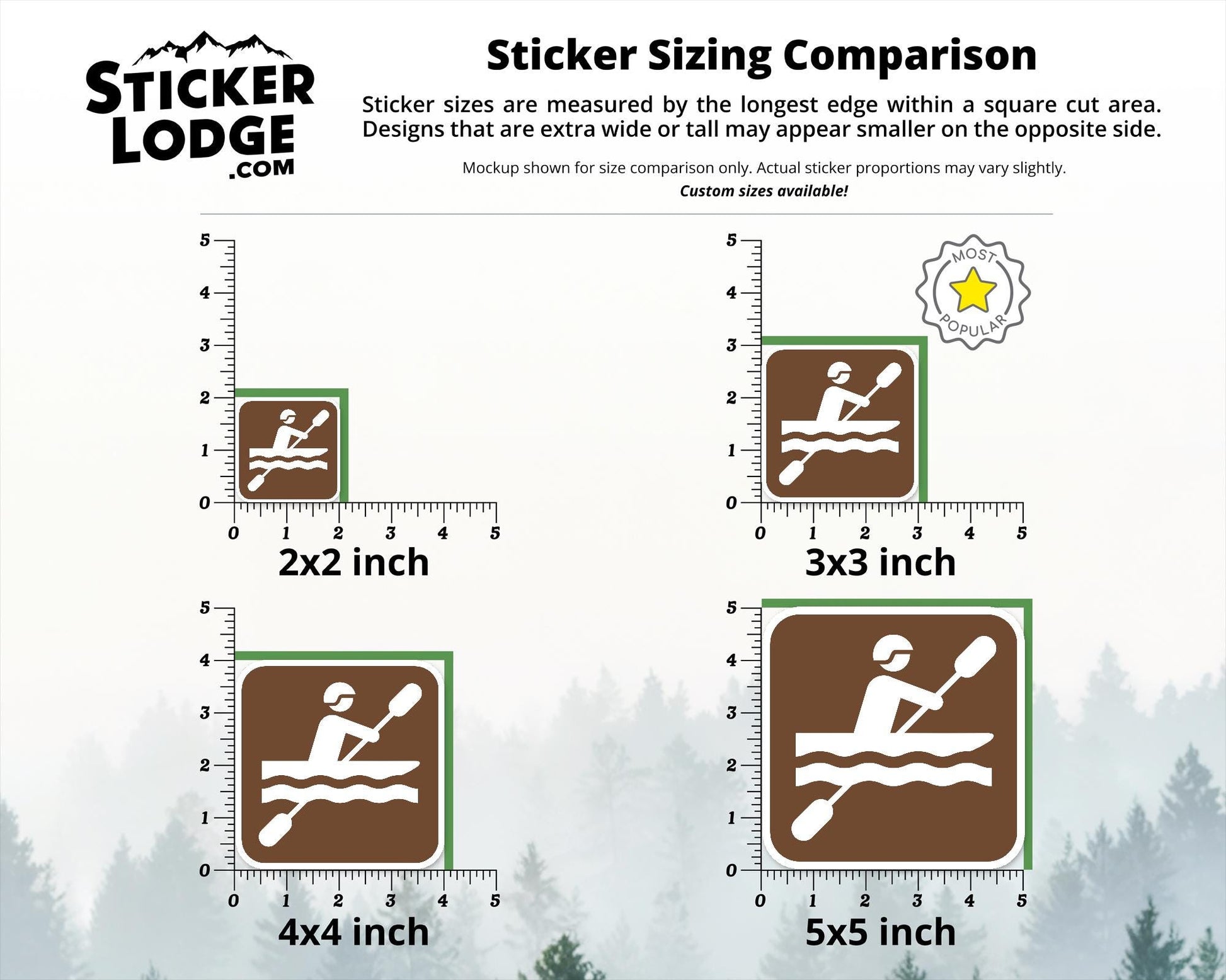 Kayaking National Park Symbol Vinyl Sticker | Sticker Lodge