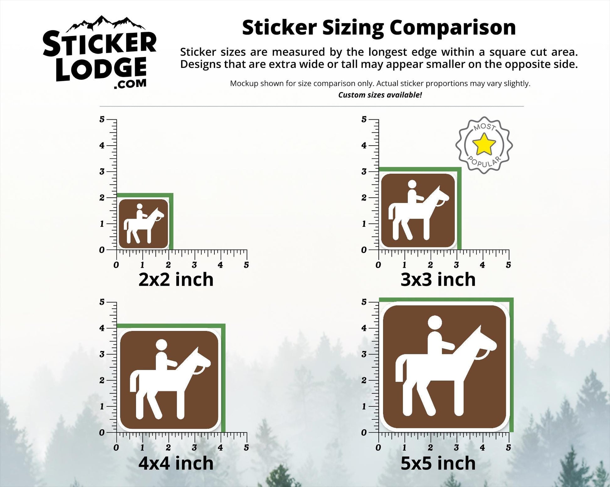 NPS Horseback Riding Icon Vinyl Sticker | Sticker Lodge