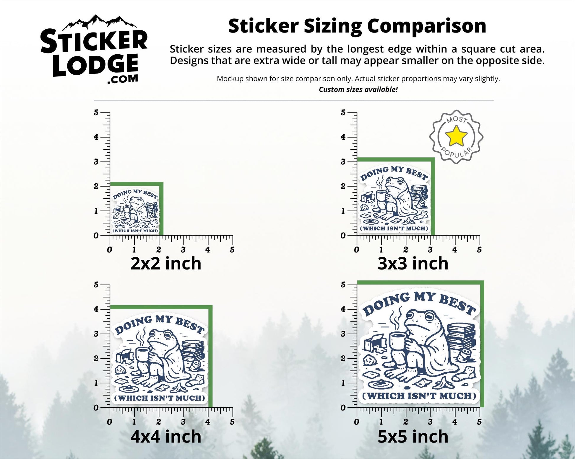 Doing My Best Which Isnt Much Vinyl Sticker | Sticker Lodge