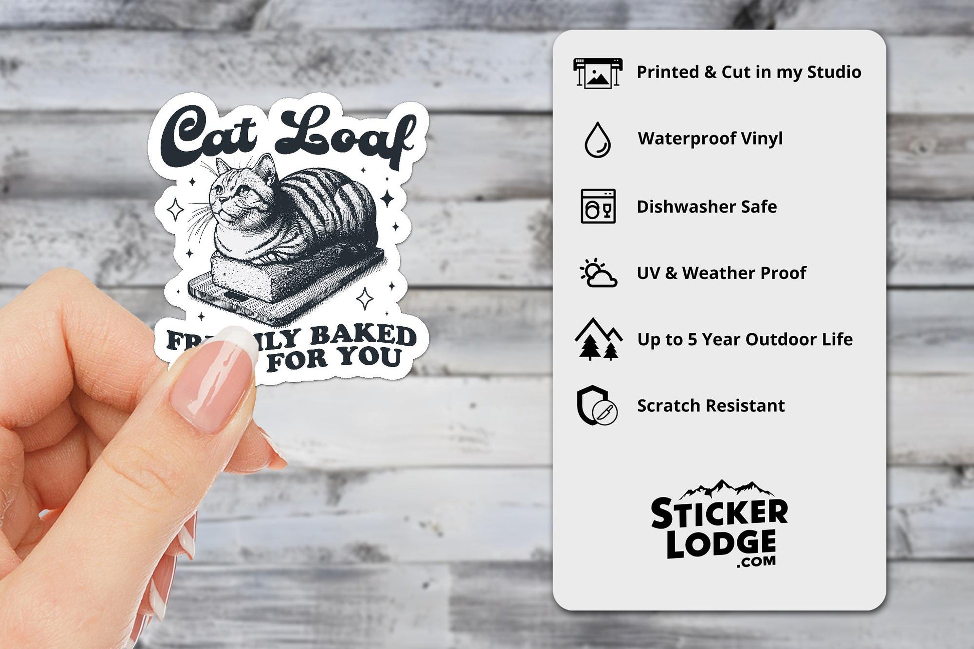 Cat Loaf Vinyl Sticker | Sticker Lodge