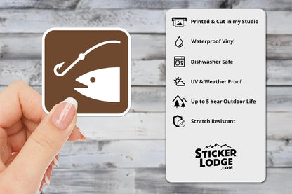 NPS Fishing Vinyl Sticker | Sticker Lodge