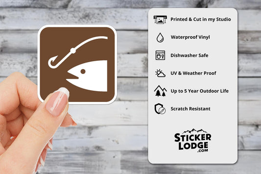 NPS Fishing Vinyl Sticker | Sticker Lodge