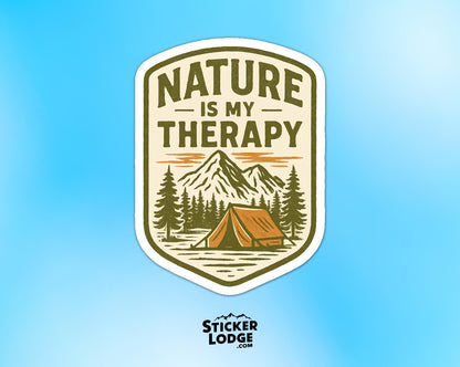 Nature Is My Therapy Vinyl Sticker | Sticker Lodge