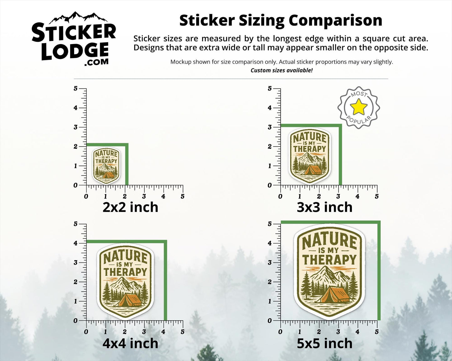 Nature Is My Therapy Vinyl Sticker | Sticker Lodge