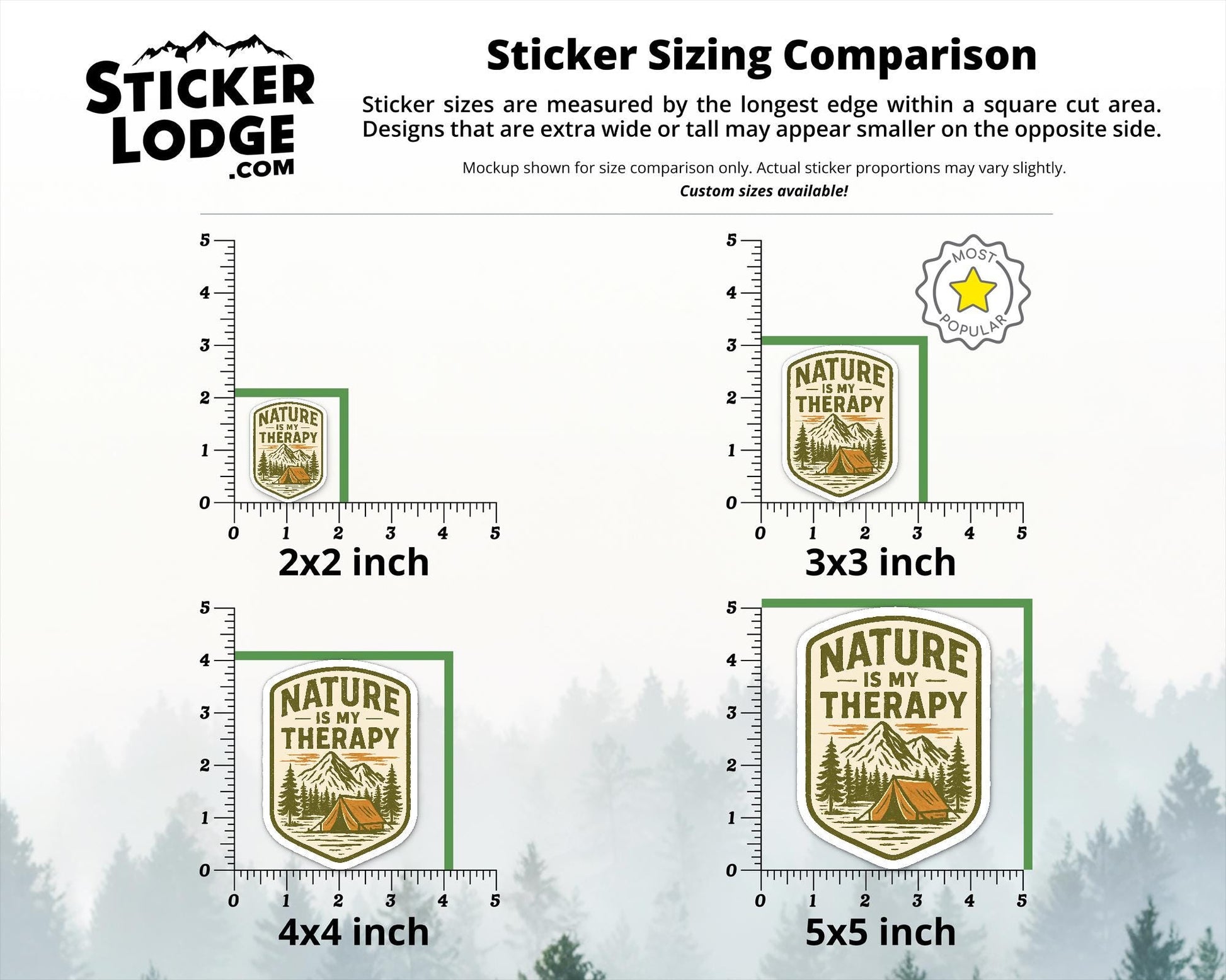 Nature Is My Therapy Vinyl Sticker | Sticker Lodge