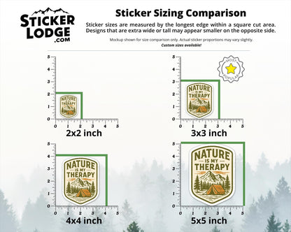 Nature Is My Therapy Vinyl Sticker | Sticker Lodge