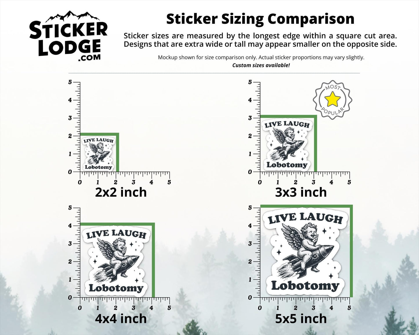 Live Laugh Lobotomy Vinyl Sticker | Sticker Lodge