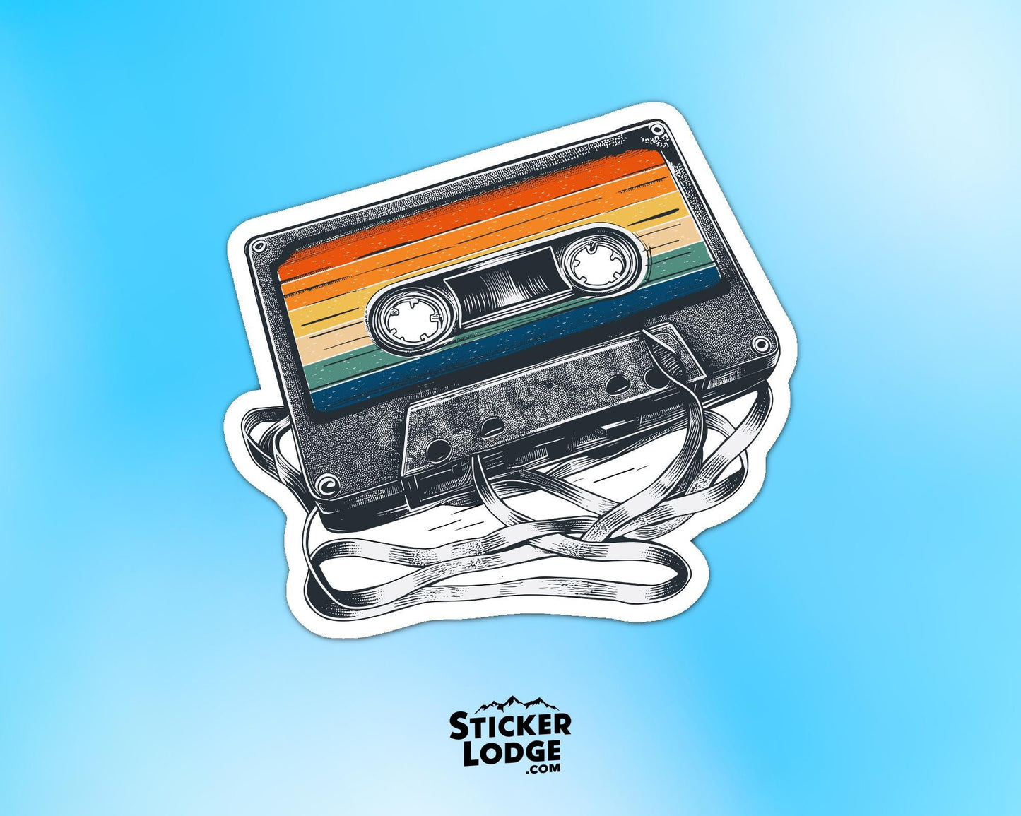 Vintage 80s Cassette Tape Vinyl Sticker | Sticker Lodge