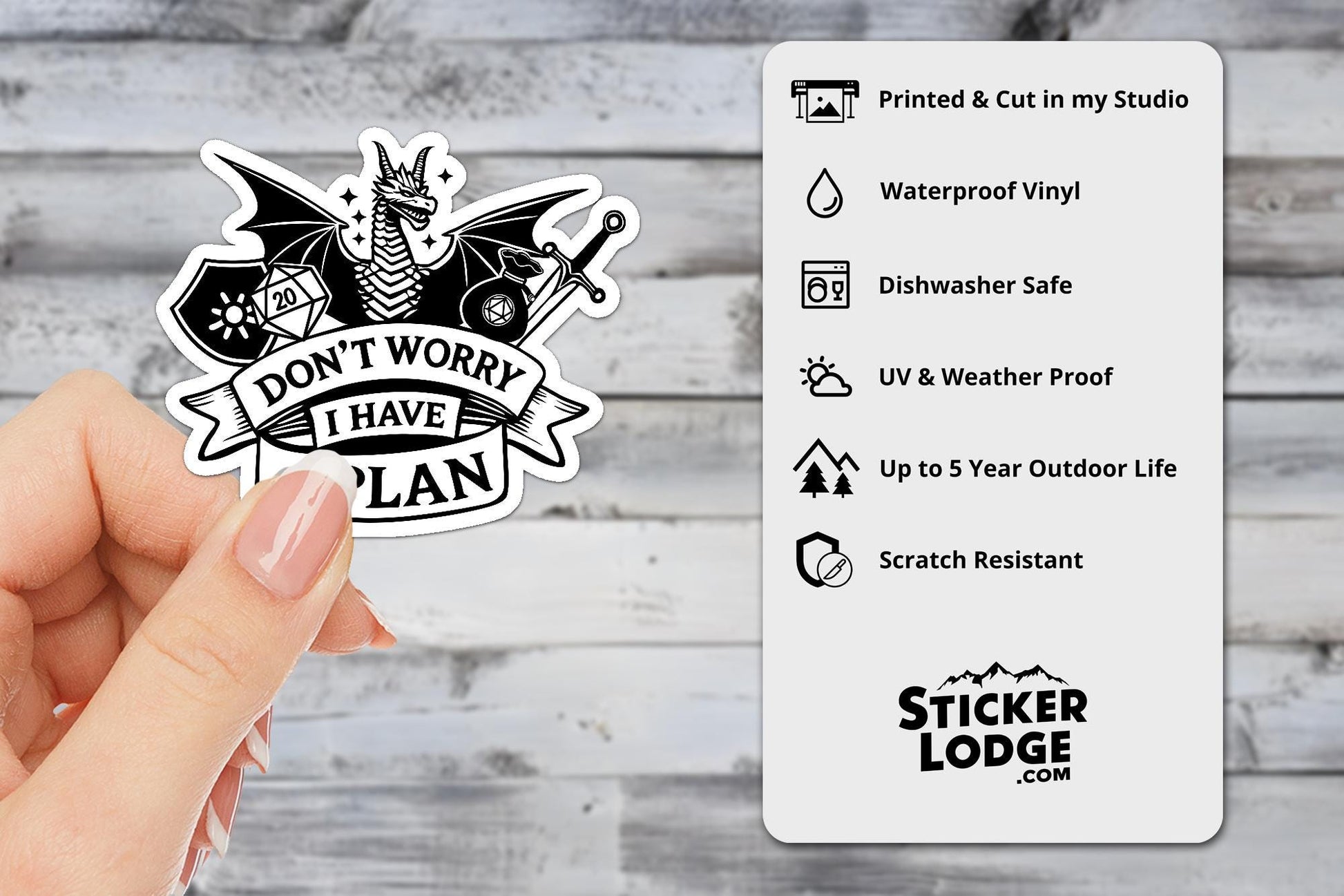 Don't Worry I Have A Plan Vinyl Sticker | Sticker Lodge