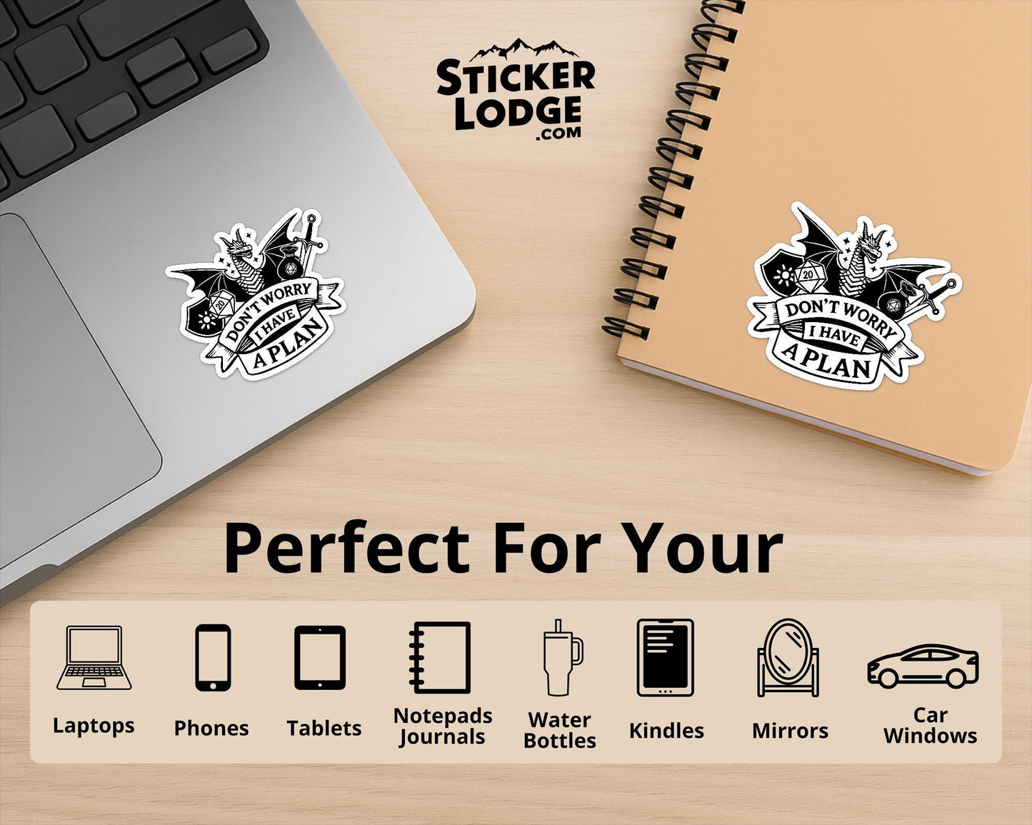 Don't Worry I Have A Plan Vinyl Sticker | Sticker Lodge