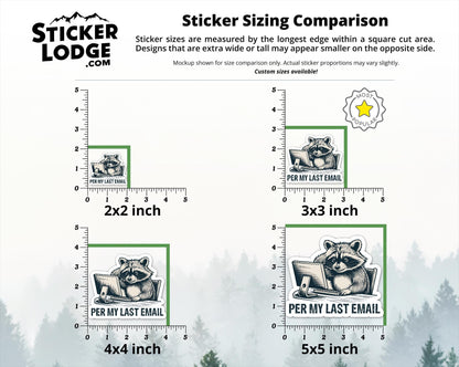 Per My Last Email Vinyl Sticker | Sticker Lodge