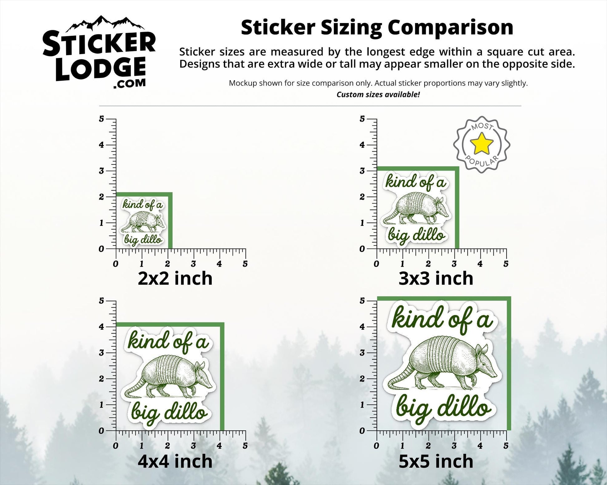 Kind Of A Big Dillo Vinyl Sticker | Sticker Lodge
