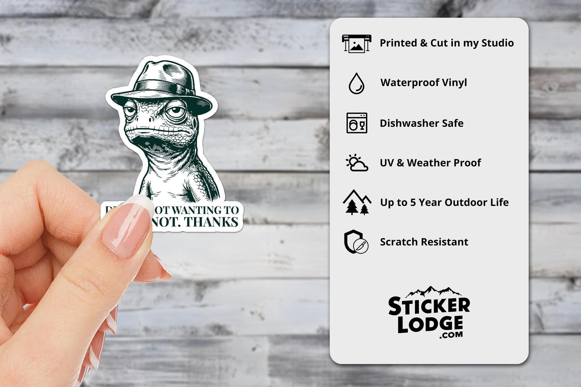 Due To Not Wanting To I Will Not Vinyl Sticker | Sticker Lodge