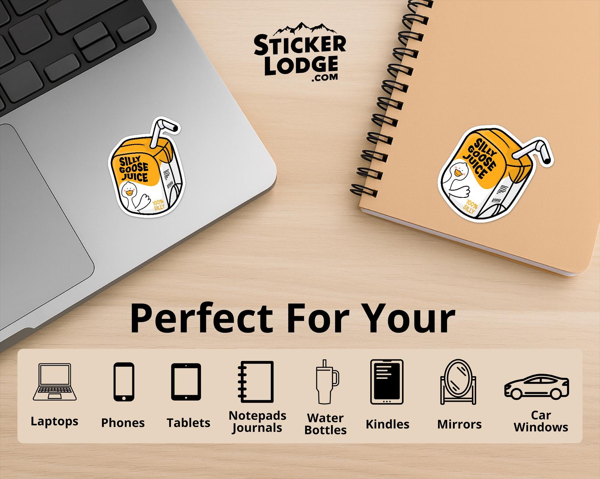 Silly Goose Juice Vinyl Sticker | Sticker Lodge