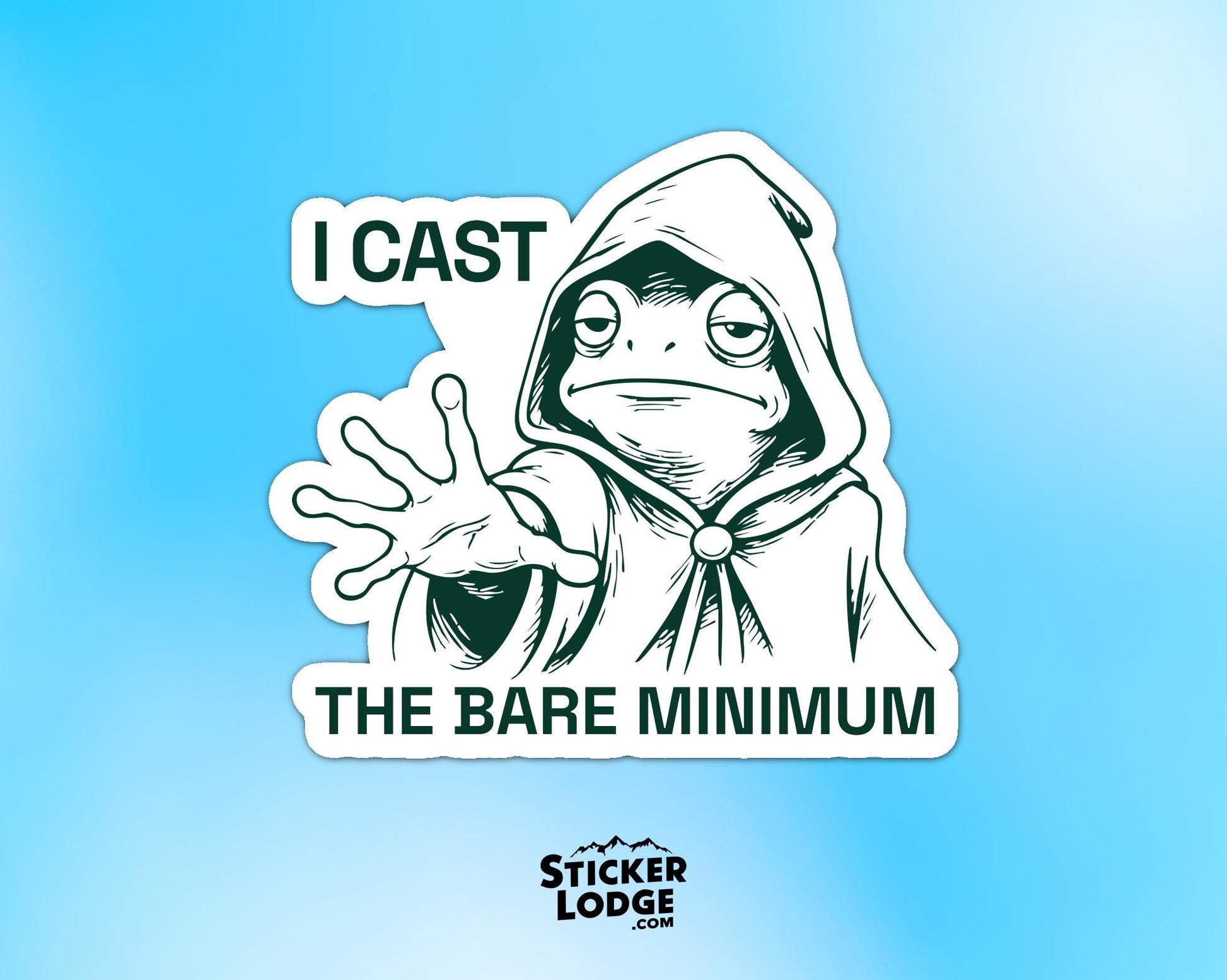 I Cast The Bare Minimum Vinyl Sticker | Sticker Lodge