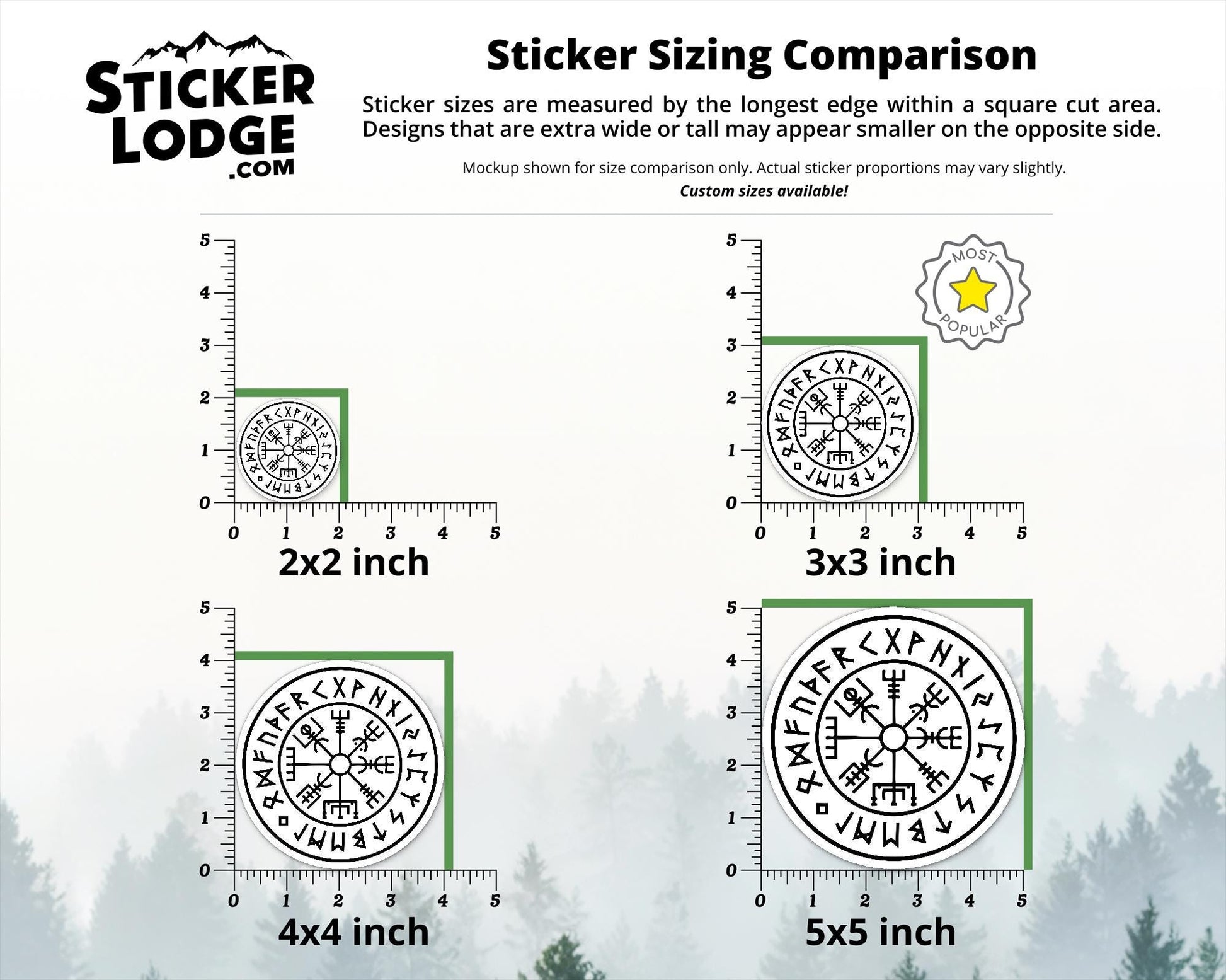 Viking Compass Vegvisir Rune Amulet Vinyl Sticker | Sticker Lodge