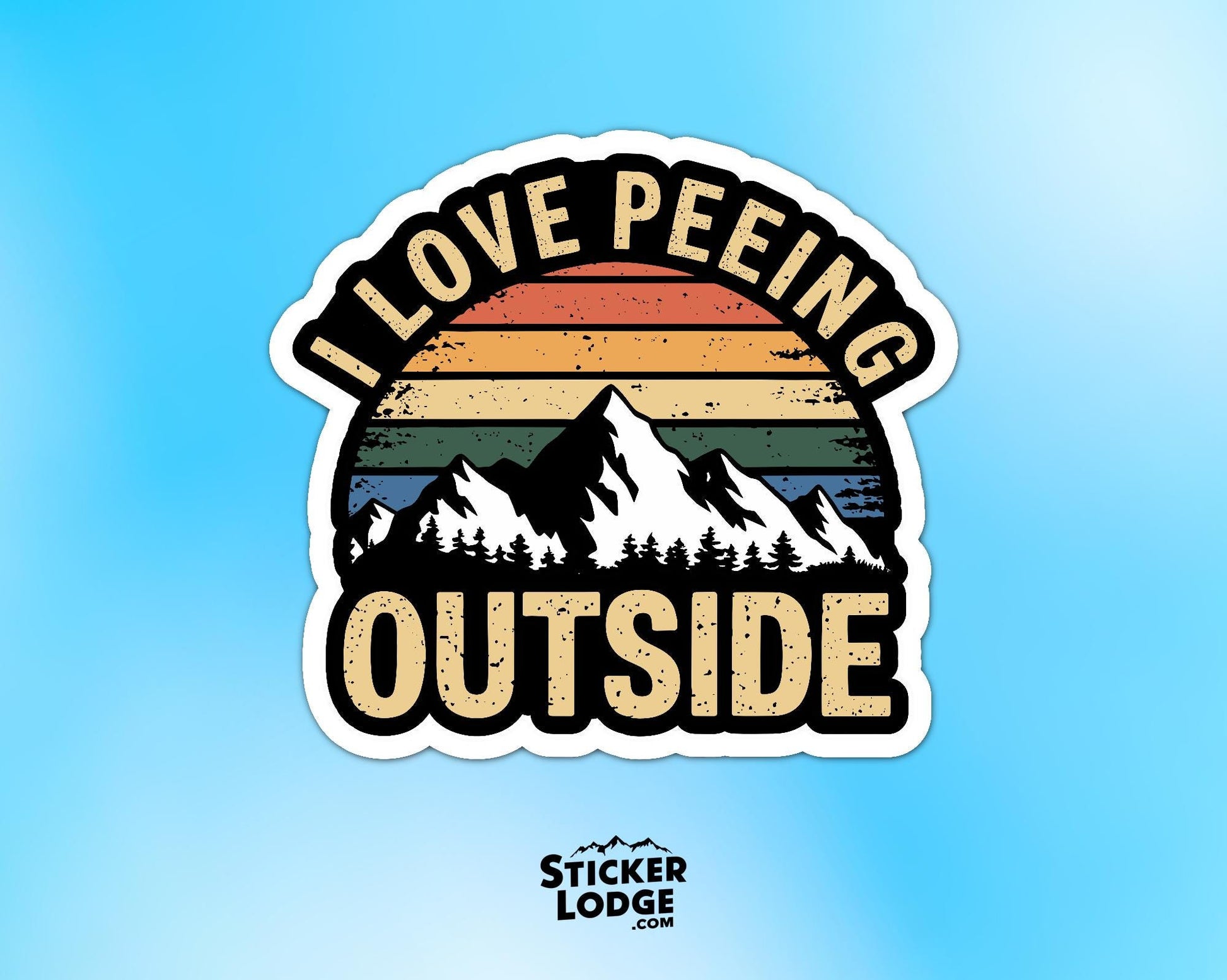 I Love Peeing Outside Vinyl Sticker | Sticker Lodge