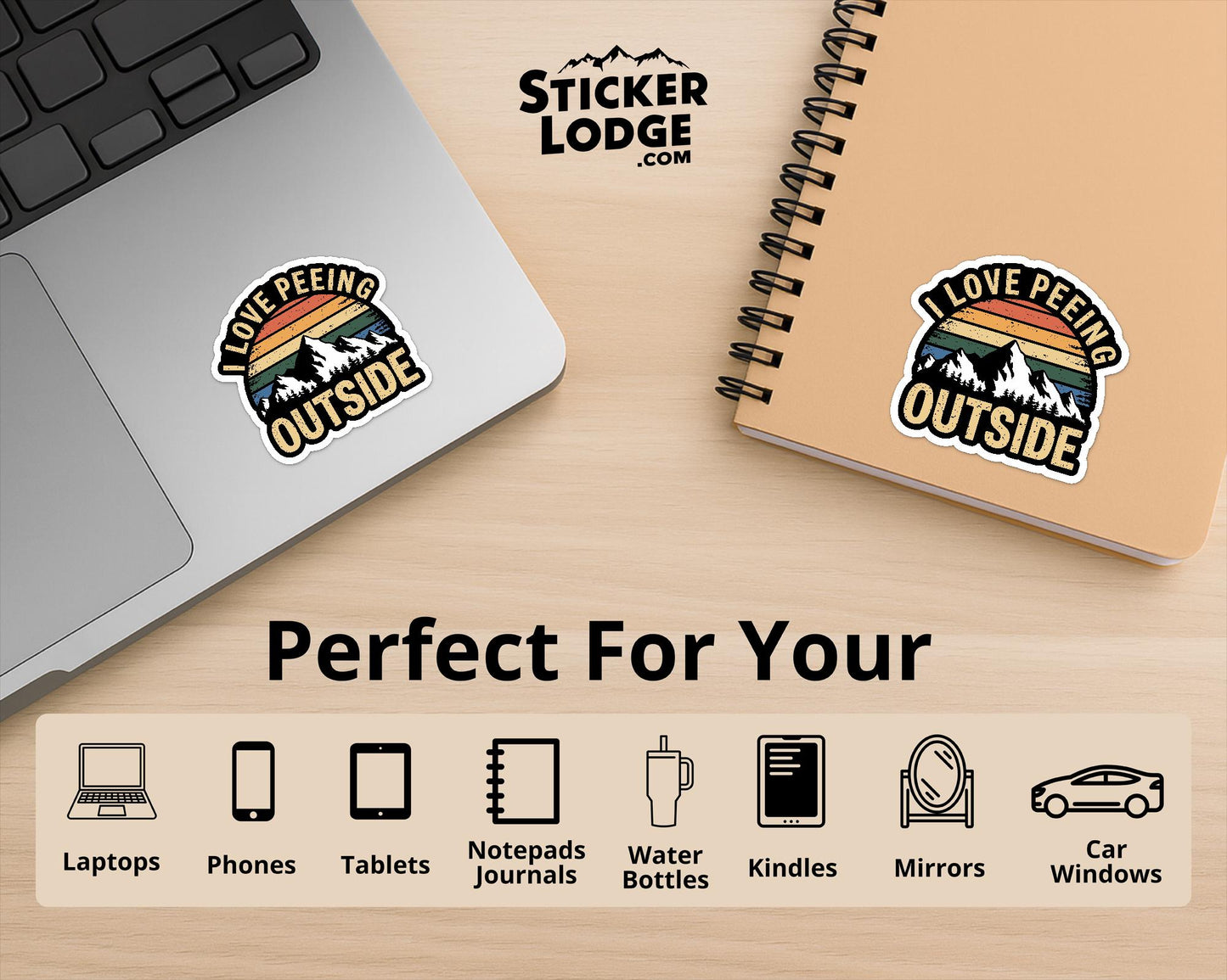I Love Peeing Outside Vinyl Sticker | Sticker Lodge