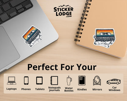 Vintage 80s Cassette Tape Vinyl Sticker | Sticker Lodge