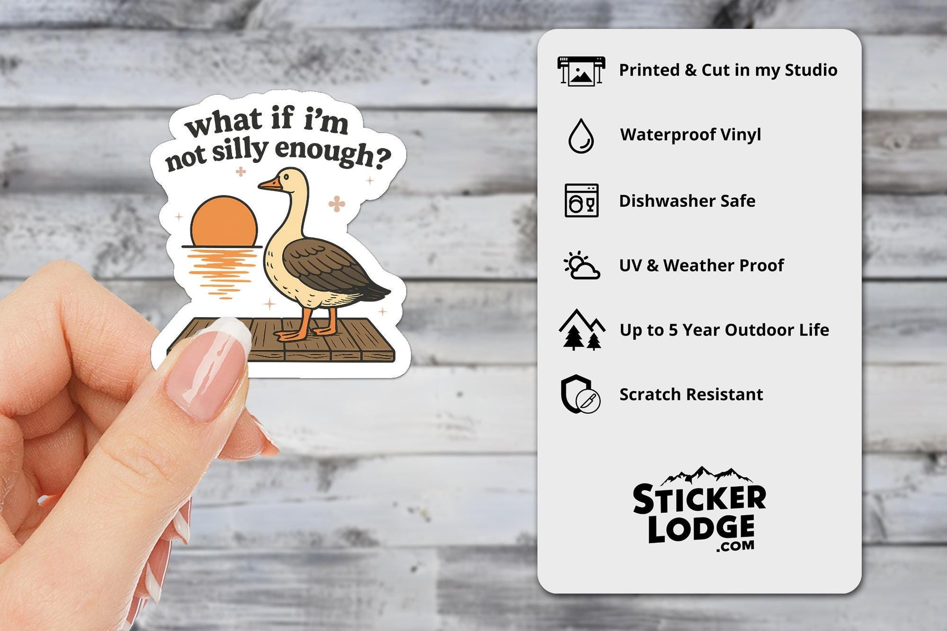 What If I'm Not Silly Enough Vinyl Sticker | Sticker Lodge